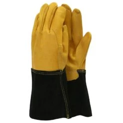 Deluxe Premium Leather Gauntlet - Large 7 Deluxe Premium Leather Gauntlet - Large -HANS Garden Shop 00066756 tgl415