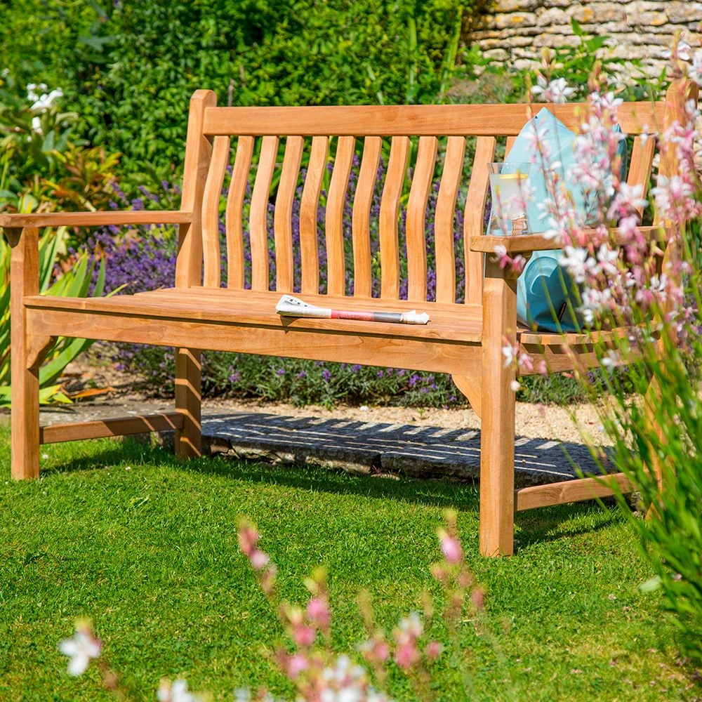 Bramblecrest - Curved Back 150cm Bench - Garden Furniture 3 Bramblecrest - Curved Back 150cm Bench - Garden Furniture