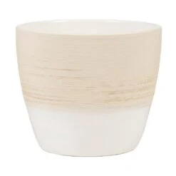 Vanilla Cream Textured Indoor Pot Cover 19cm