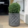 Lead Effect Round Planter - Pewter 32cm 1 Lead Effect Round Planter - Pewter 32cm -HANS Garden Shop 10090993 32cm Round Lead Effect lifestyle