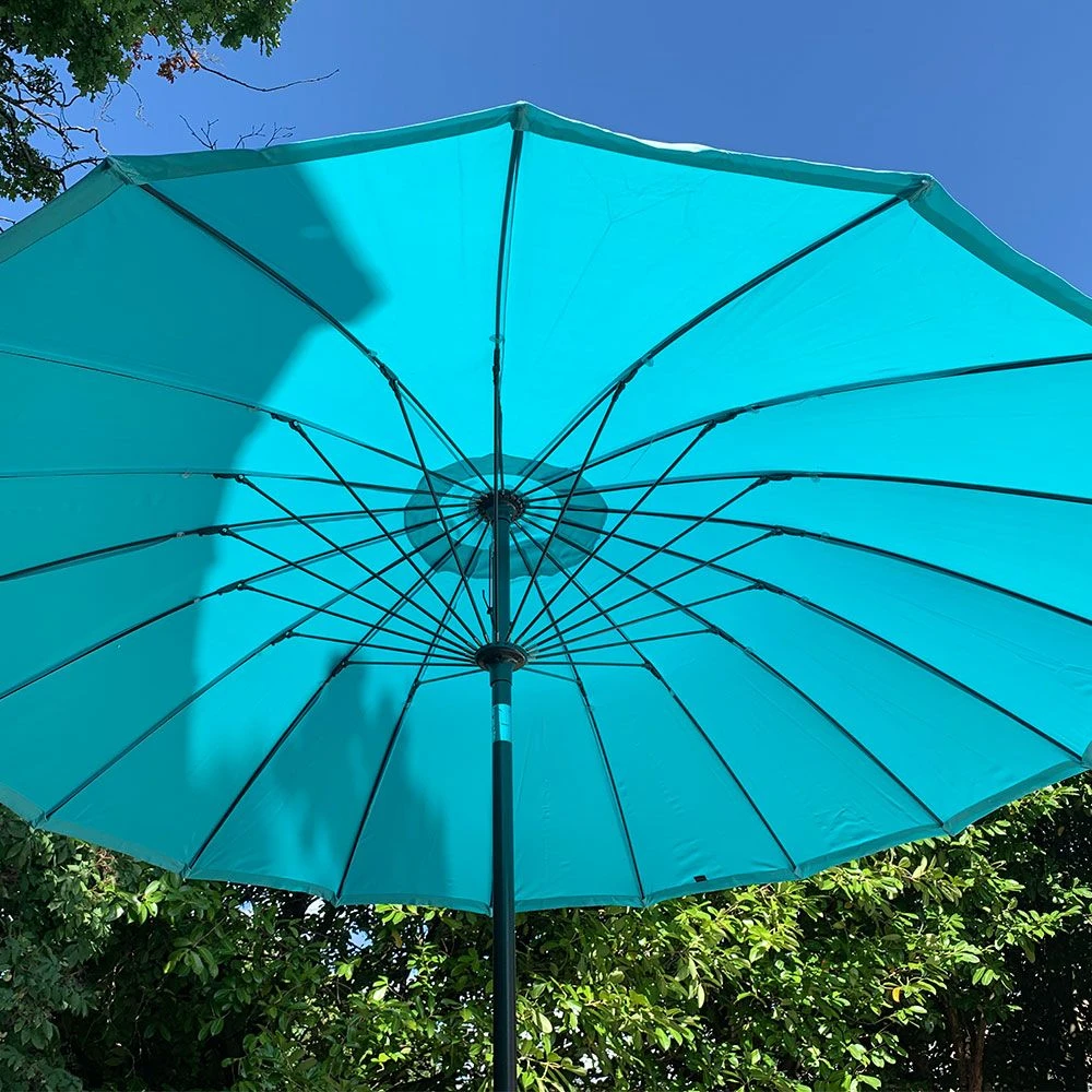 Shanghai Parasol - 2.7m - Aqua 3 Shanghai Parasol - 2.7m - Aqua