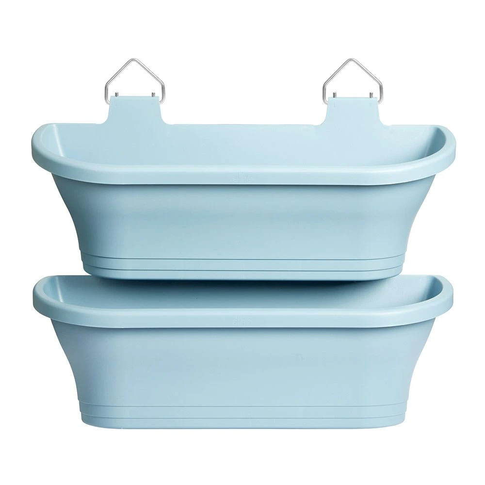 Elho Corsica Vertical Forest Large Set Of 2 - Vintage Blue 3 Elho Corsica Vertical Forest Large Set Of 2 - Vintage Blue