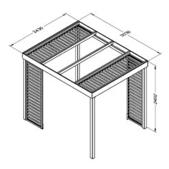 Direct - Dining Pergola 13 Direct - Dining Pergola -HANS Garden Shop 10236411 DINPERG Drawing 8