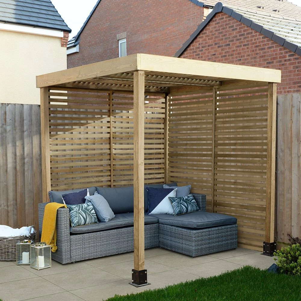 Direct - Modular Pergola With 2 Sides Set 3 Direct - Modular Pergola With 2 Sides Set