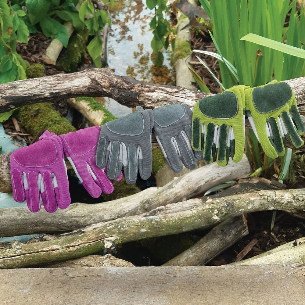 Leather Flexi Rigger Gloves - Lavender - Small 4 Leather Flexi Rigger Gloves - Lavender - Small - Image 2