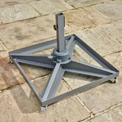 Bramblecrest - Steel Side Post Parasol Base With Wheels 9 Bramblecrest - Steel Side Post Parasol Base With Wheels -HANS Garden Shop 10256956 PBSW1 3