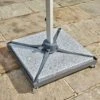 Bramblecrest - Steel Side Post Parasol Base With Wheels 1 Bramblecrest - Steel Side Post Parasol Base With Wheels -HANS Garden Shop 10256956 PBSW1 GBGY3 2