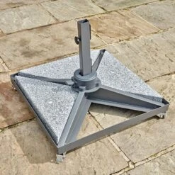 Bramblecrest - Steel Side Post Parasol Base With Wheels 8 Bramblecrest - Steel Side Post Parasol Base With Wheels -HANS Garden Shop 10256956 PBSW1 GBGY3 3