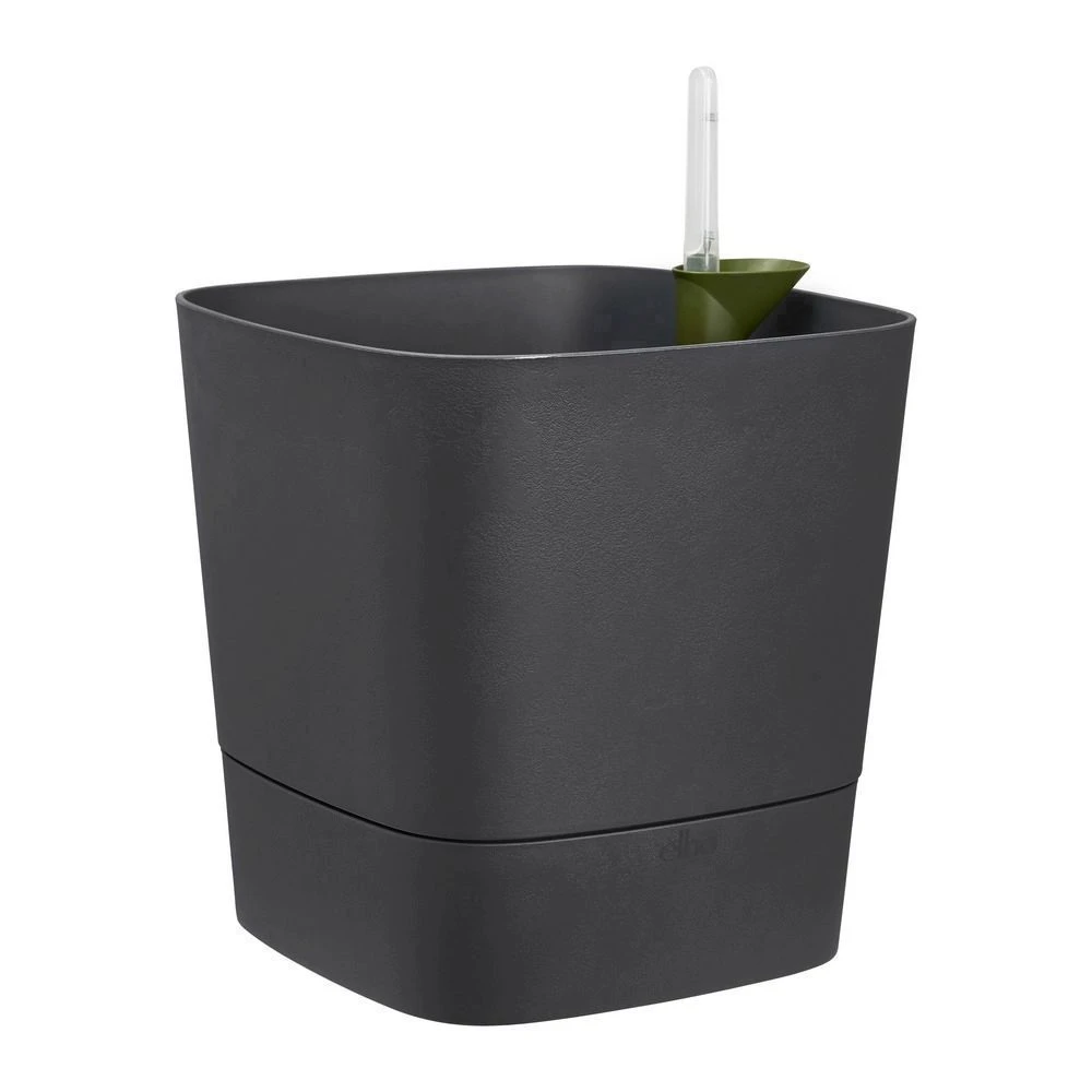 Elho Greensense Aqua Care Planter - Charcoal Grey 38cm 4 Elho Greensense Aqua Care Planter - Charcoal Grey 38cm - Image 2