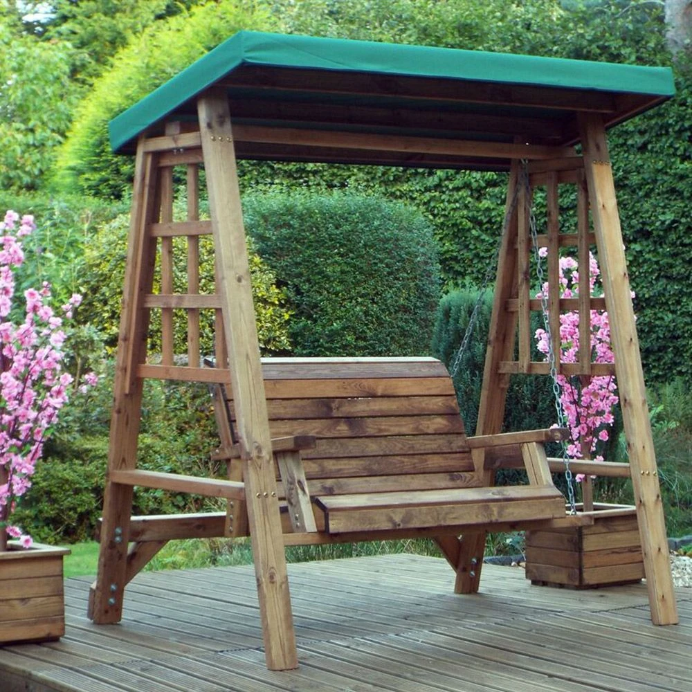 Charles Taylor - Dorset 2 Seater Swing Green Roof - Garden Furniture 3 Charles Taylor - Dorset 2 Seater Swing Green Roof - Garden Furniture