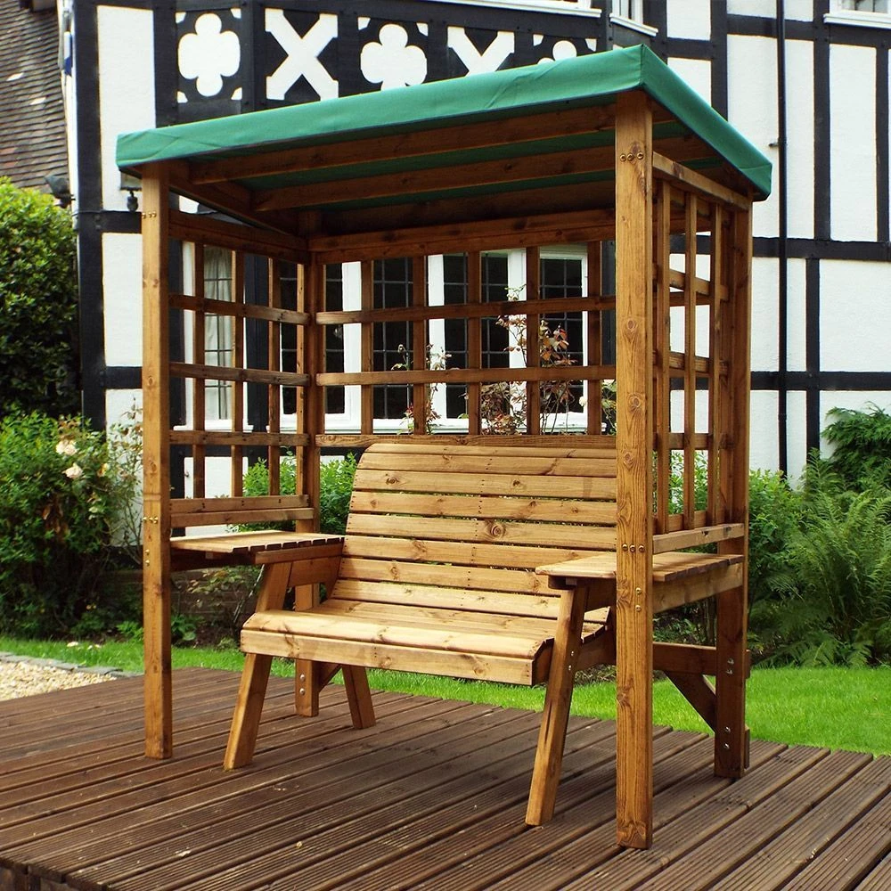 Charles Taylor - Wentworth Two Seater Arbour Green Roof - Garden Furniture 3 Charles Taylor - Wentworth Two Seater Arbour Green Roof - Garden Furniture - Image 2