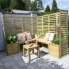 Forest Direct - Forest Modular Corner Bench And Trellis Garden Seating Set - Garden Furniture 2 Forest Direct - Forest Modular Corner Bench And Trellis Garden Seating Set - Garden Furniture -HANS Garden Shop 1028860420 20MODSEAT3 1S